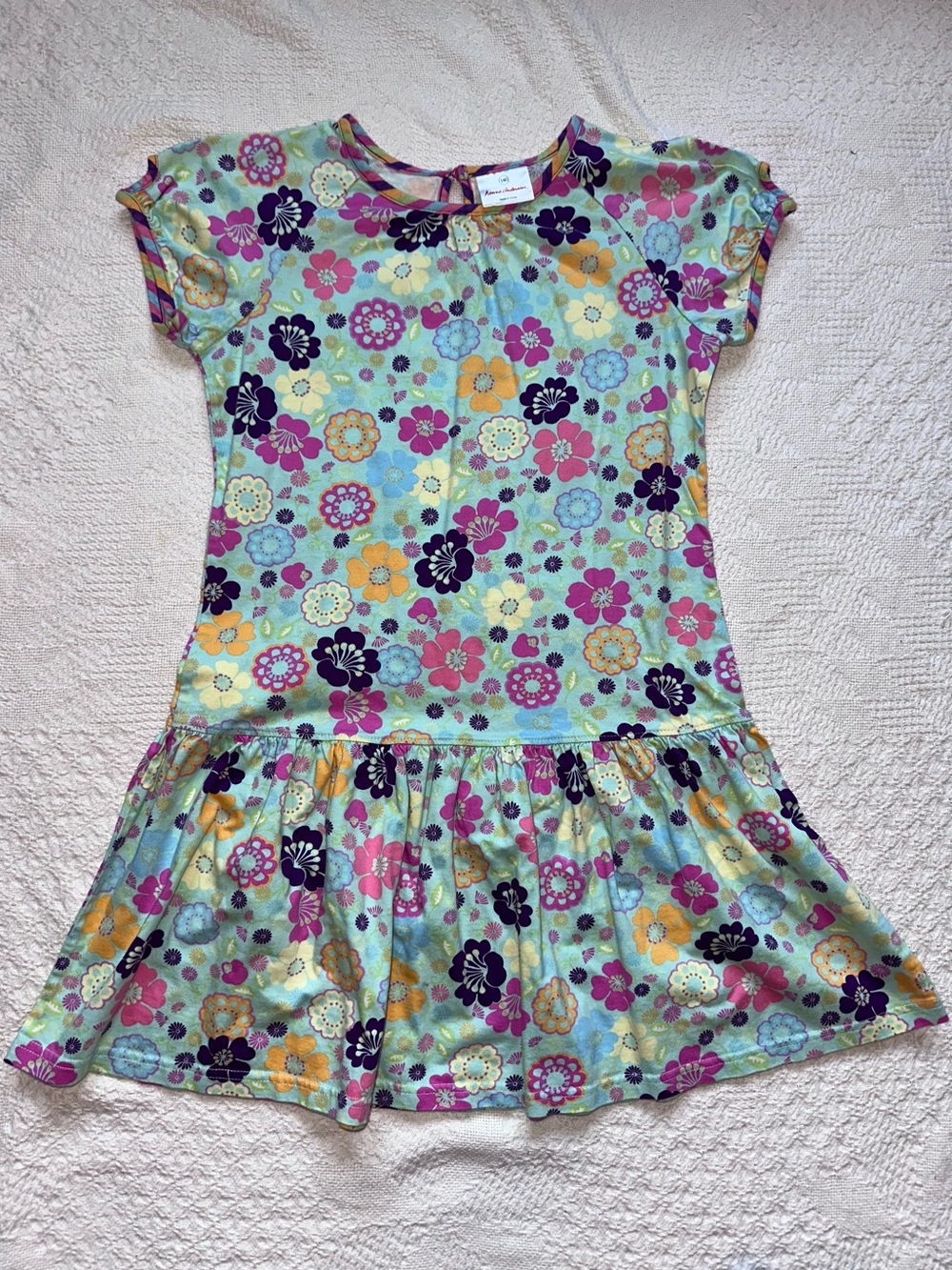 Hanna Andersson Girls Floral Ruffle Hem Dress